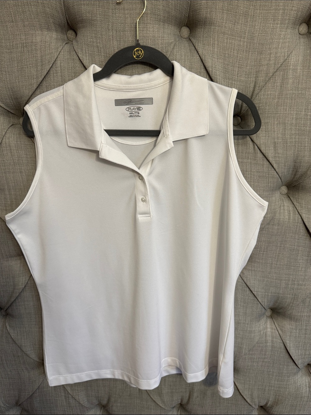Greg Norman Collection White Sleeveless Polo Tank Top